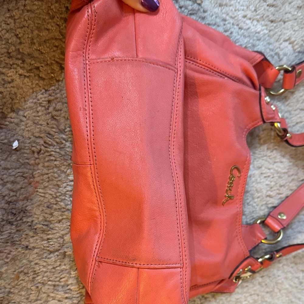 Coach Coral Leather Shoulder Bag - Picture 4 of 5